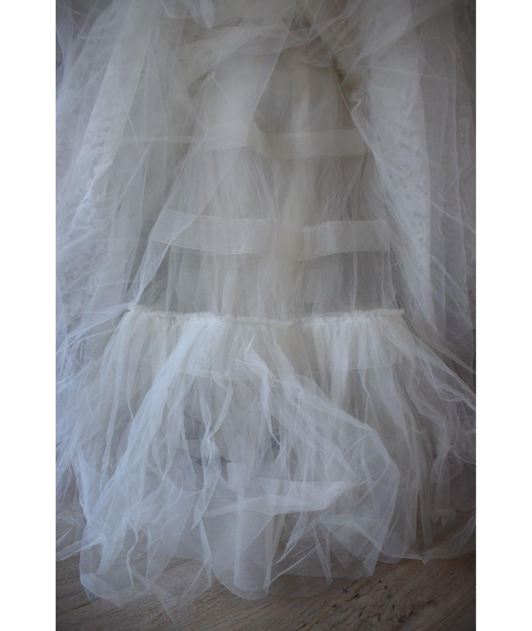 VERA WANG Бежевое шелковое свадебное платье, фото 5
