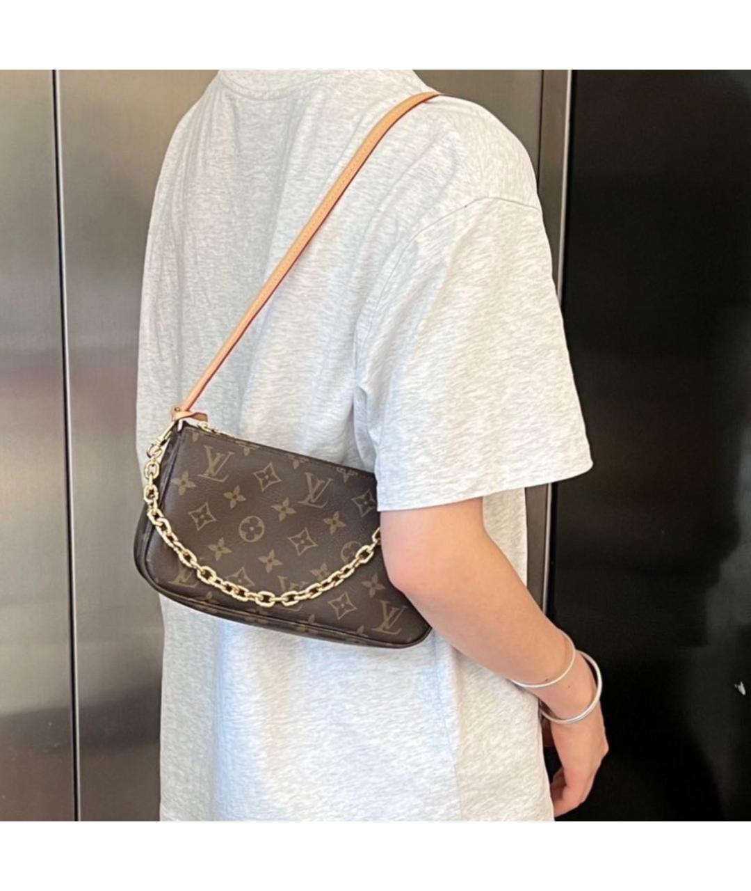 LOUIS VUITTON Коричневая сумка с короткими ручками, фото 4
