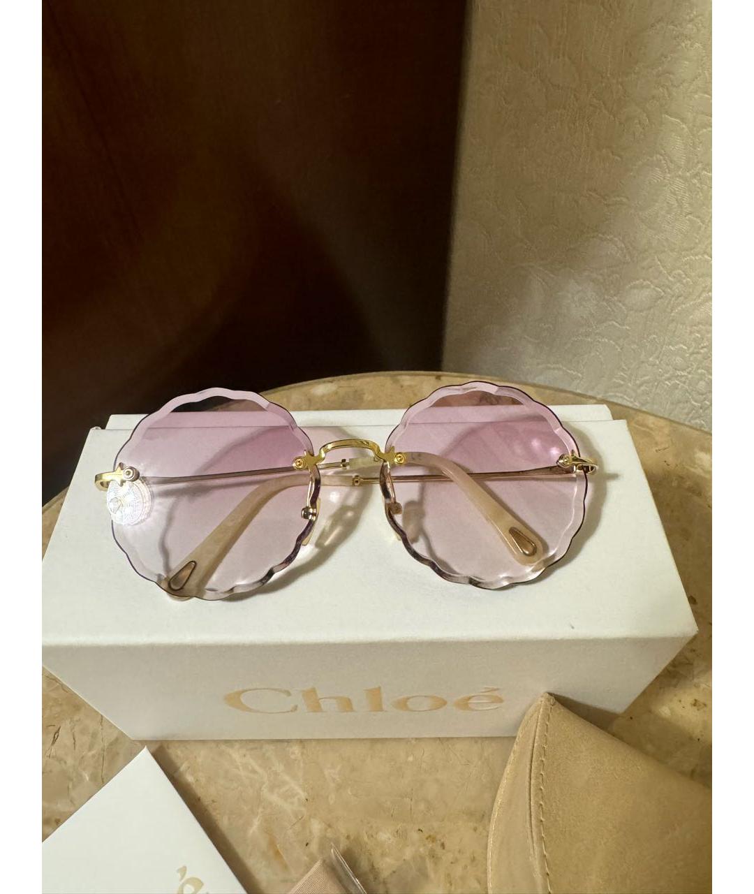CHLOE Розовые солнцезащитные очки, фото 9