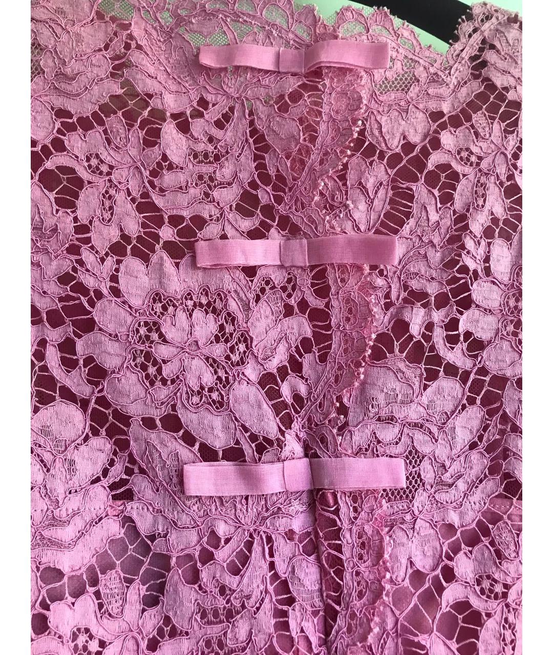 VALENTINO Розовое шелковое коктейльное платье, фото 6