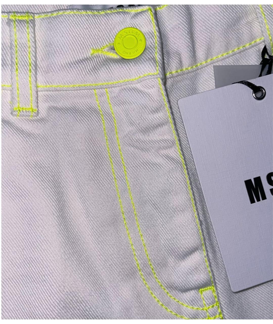 MSGM Белые хлопковые шорты, фото 3