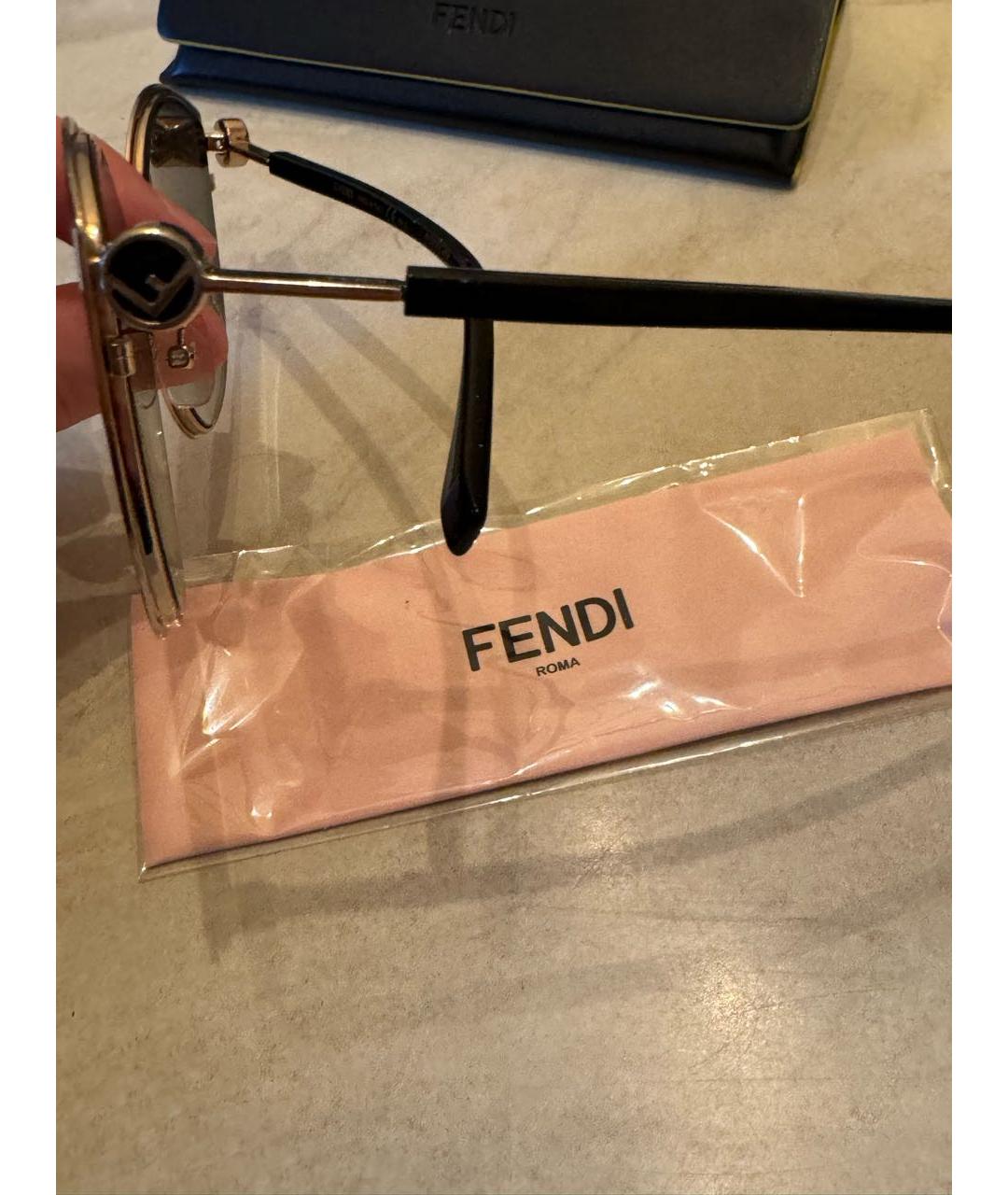 FENDI Черные солнцезащитные очки, фото 4