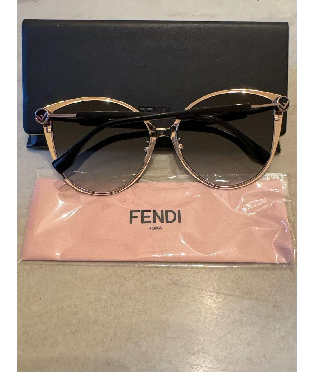 FENDI Черные солнцезащитные очки, фото 3