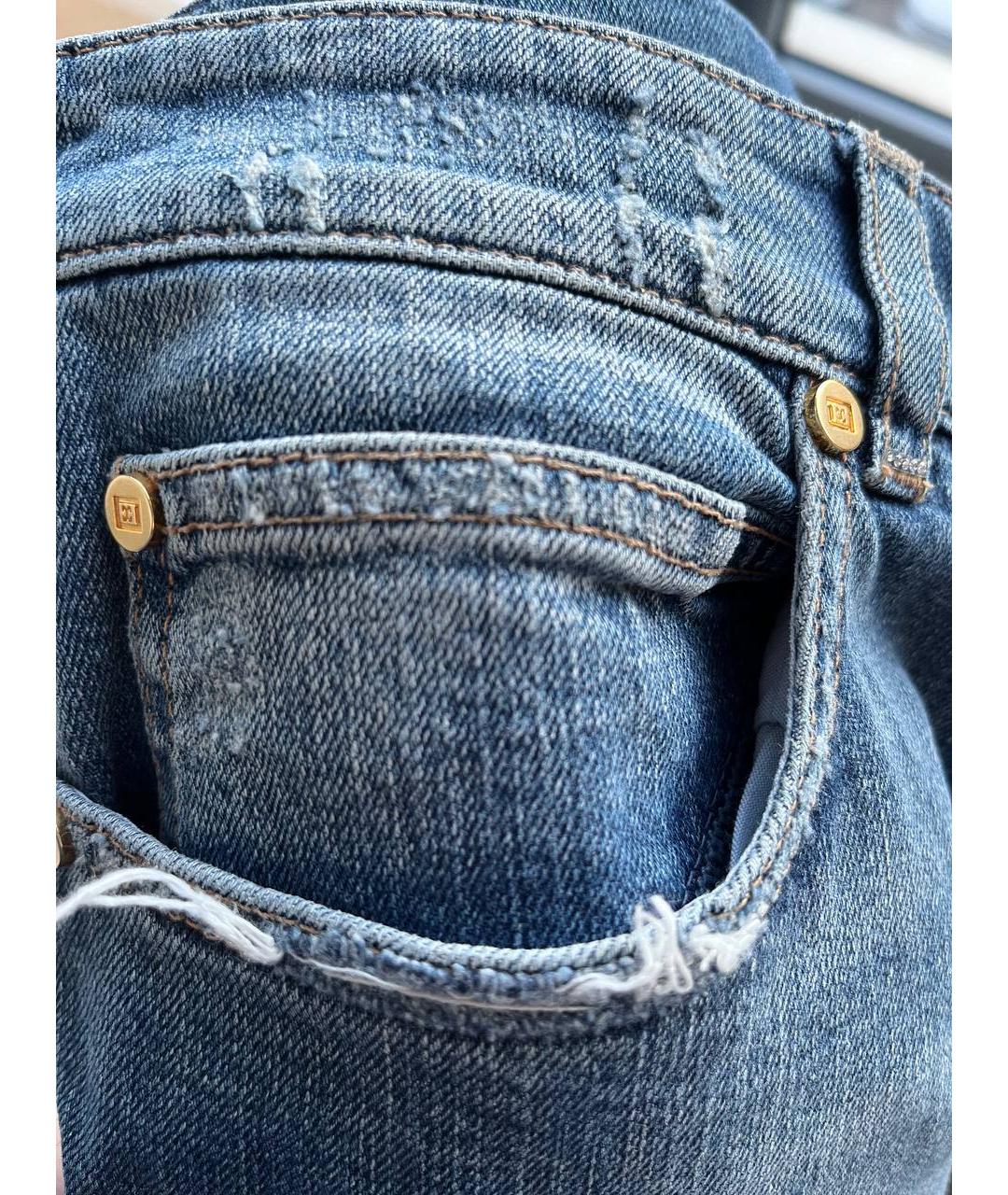 ESCADA Голубые хлопко-эластановые джинсы клеш, фото 7