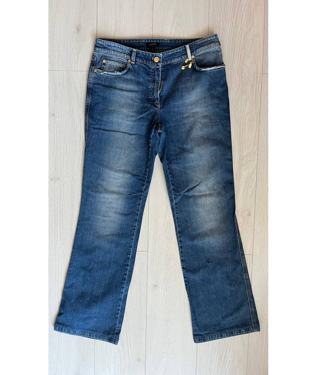 ESCADA Голубые хлопко-эластановые джинсы клеш, фото 2