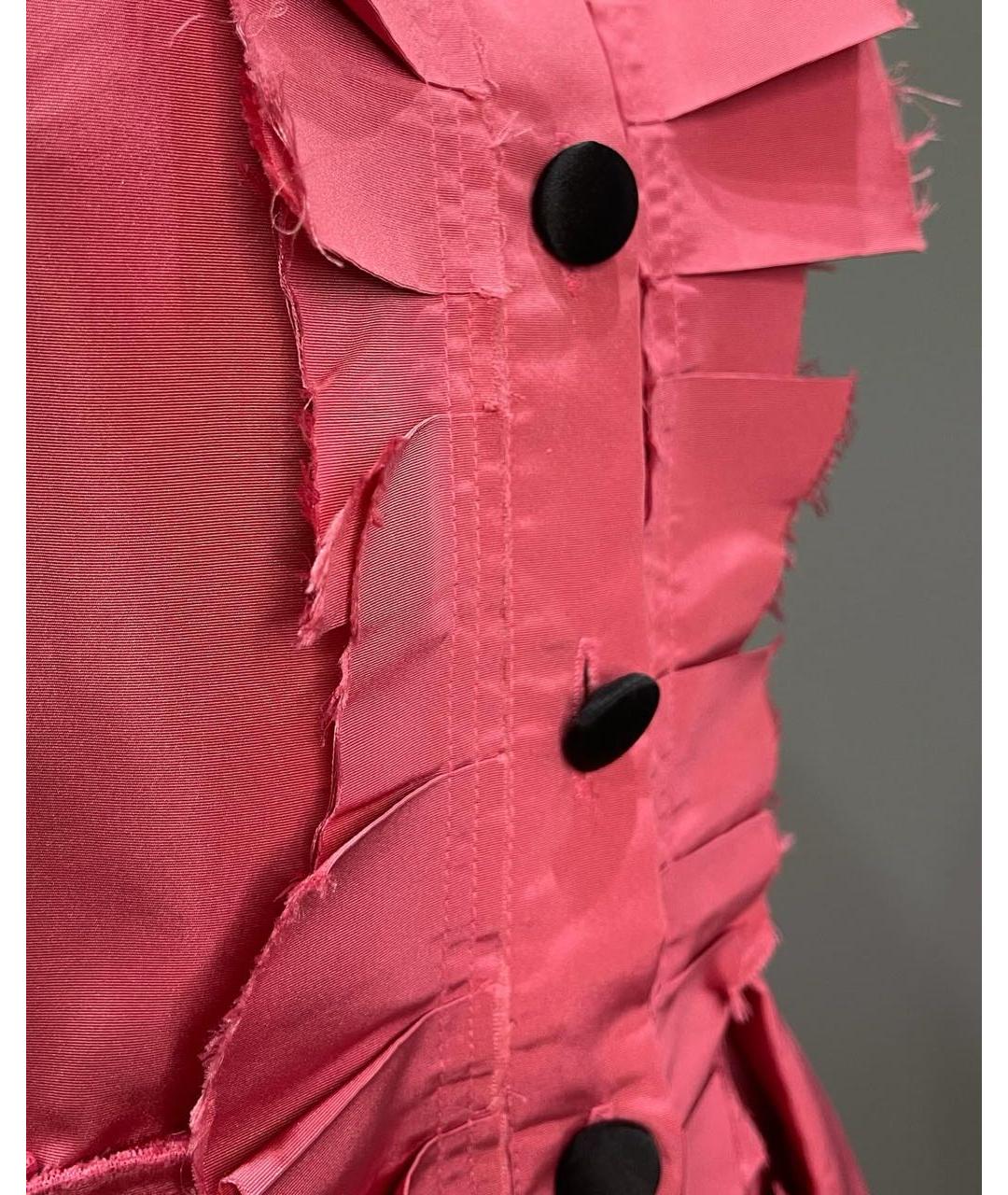 OSCAR DE LA RENTA Розовое полиэстеровое повседневное платье, фото 8