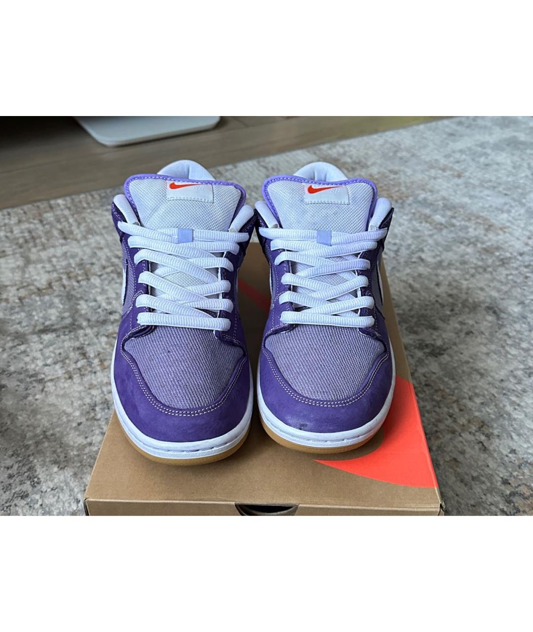 NIKE Фиолетовые замшевые низкие кроссовки / кеды, фото 2