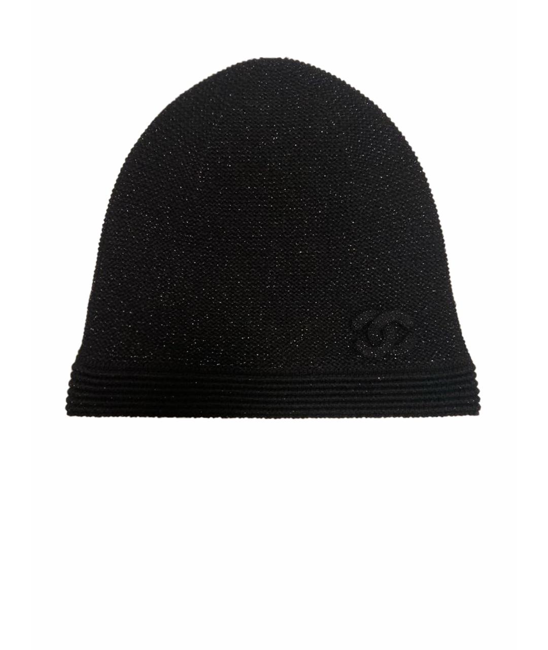 CHANEL PRE-OWNED Черная кашемировая шапка, фото 1