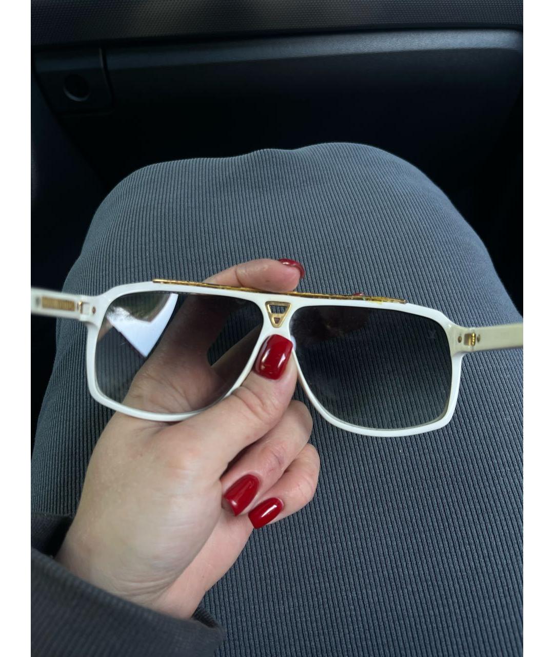 LOUIS VUITTON Белые пластиковые солнцезащитные очки, фото 3