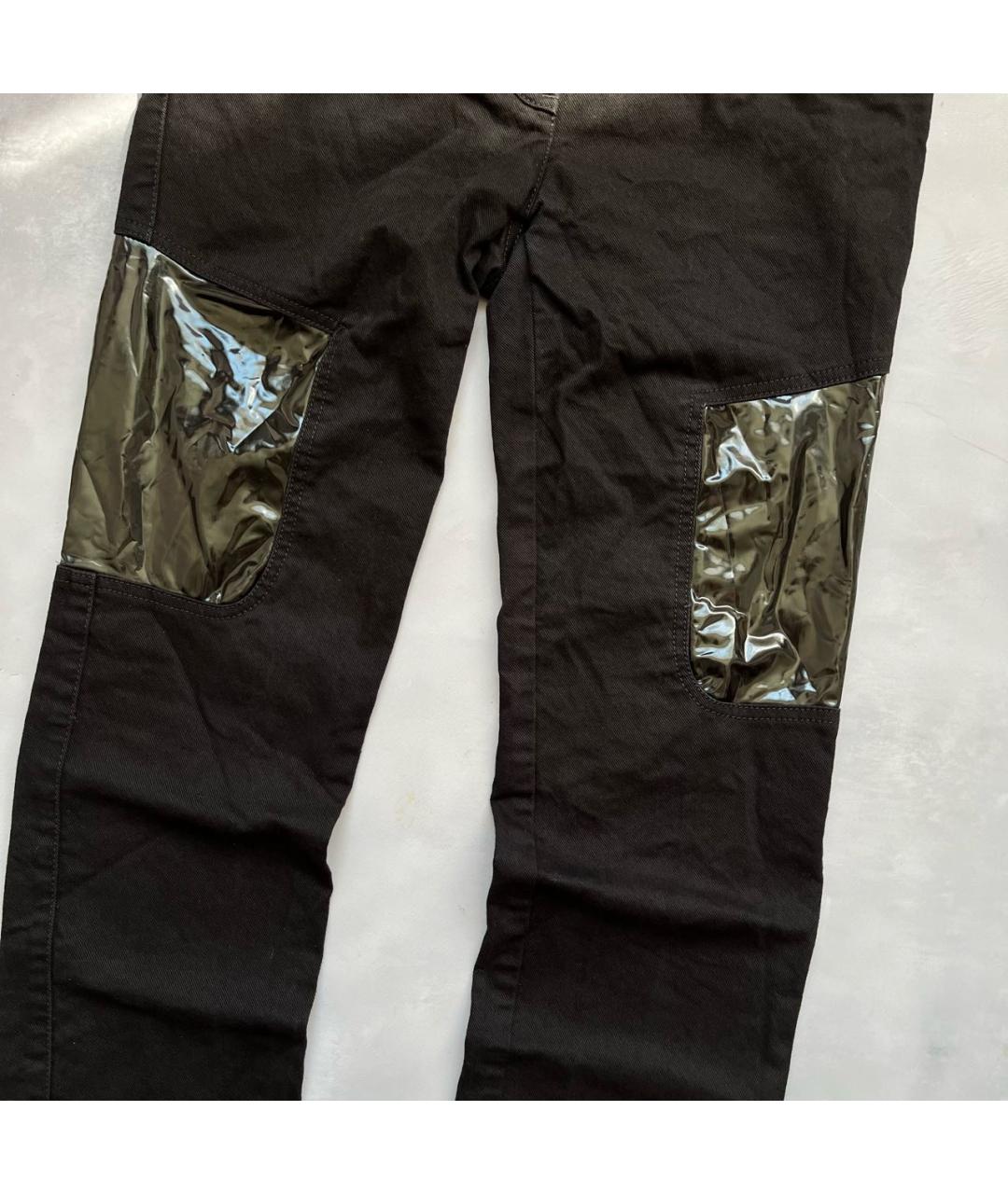 VERSACE Черные хлопко-эластановые джинсы слим, фото 5
