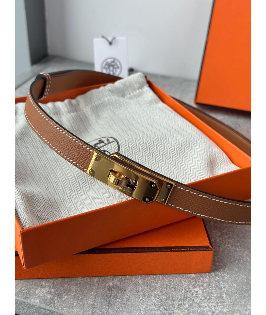 HERMES PRE-OWNED Коричневый кожаный ремень, фото 2