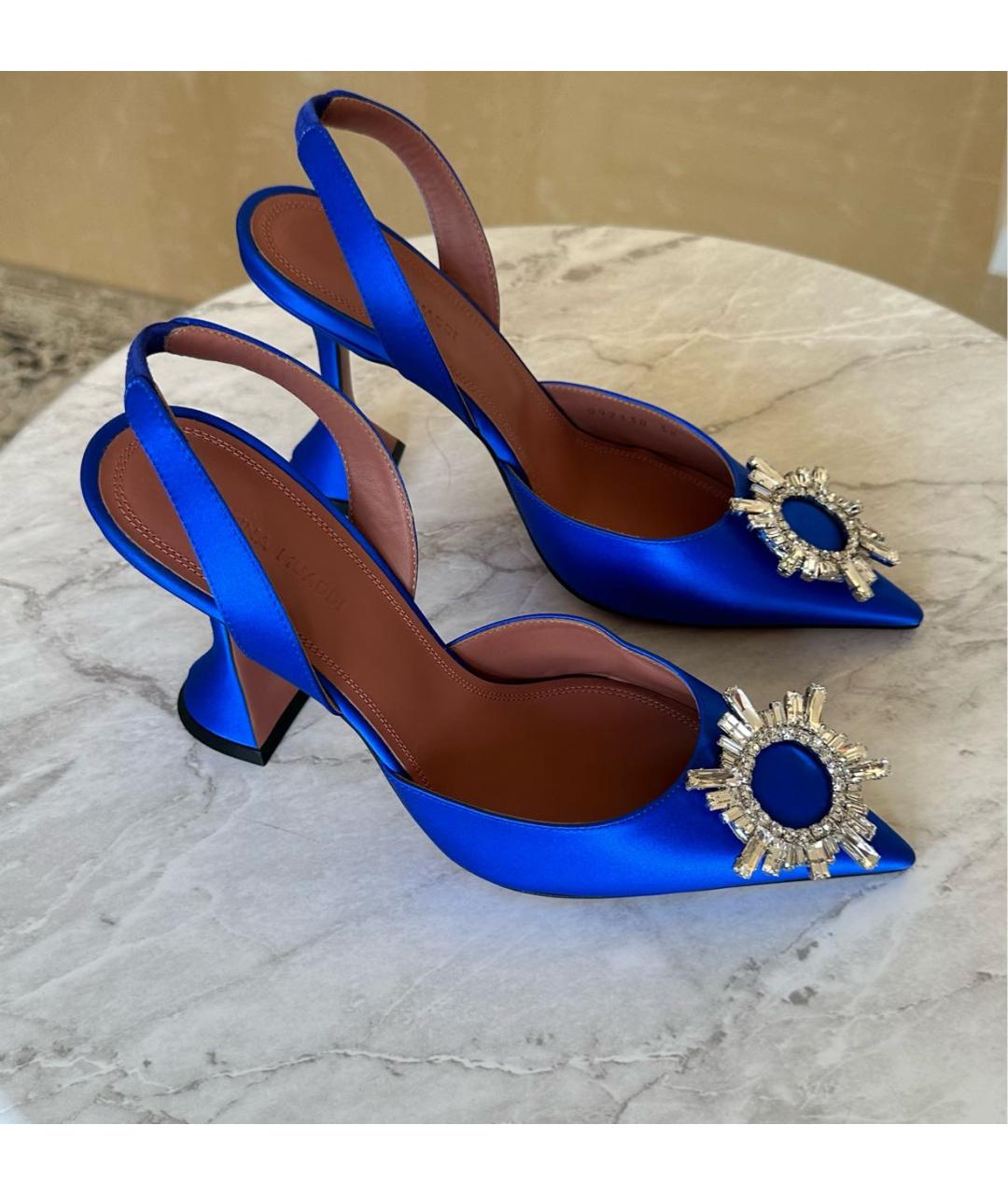 Amina Muaddi Синие туфли, фото 2