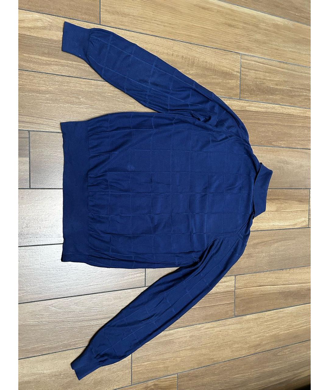 BRIONI Темно-синий хлопковый джемпер / свитер, фото 2