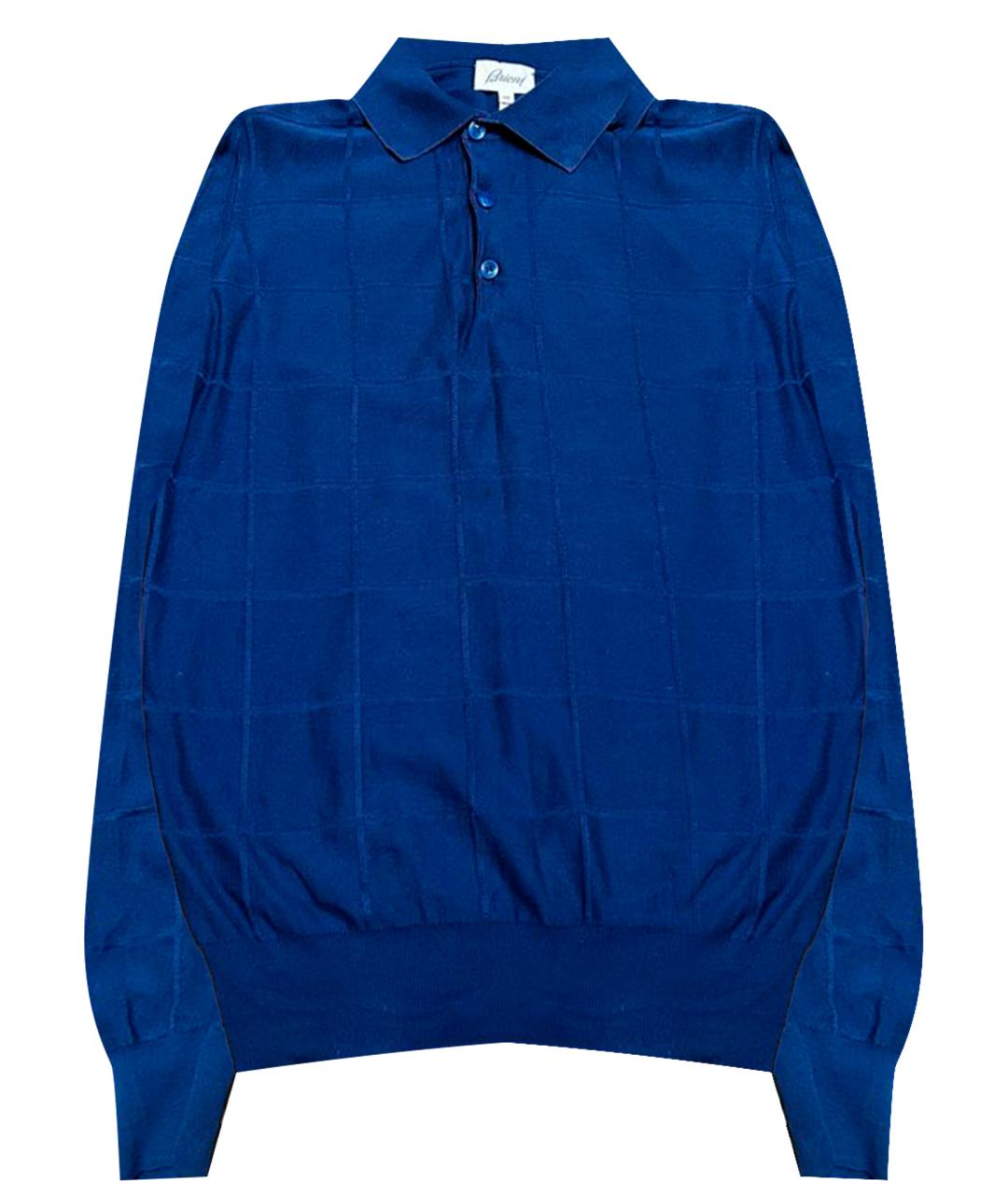 BRIONI Темно-синий хлопковый джемпер / свитер, фото 1