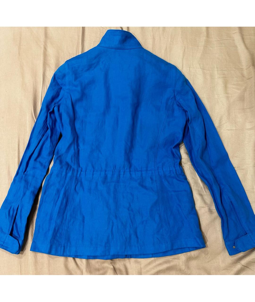 LORO PIANA Синяя льняная куртка, фото 3