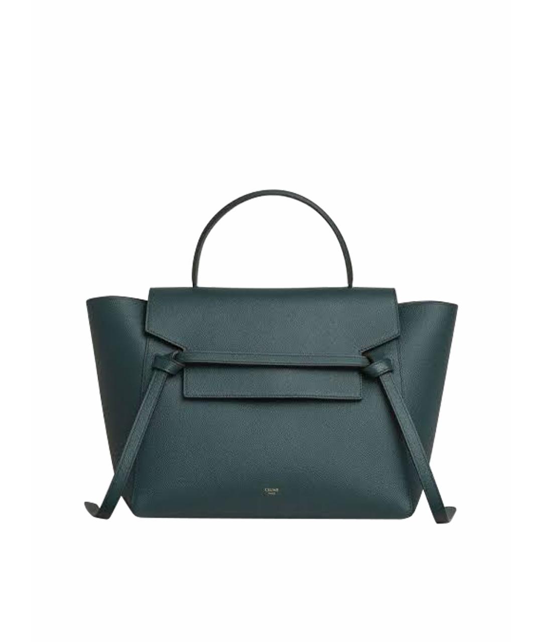 CELINE PRE-OWNED Зеленая кожаная сумка тоут, фото 1