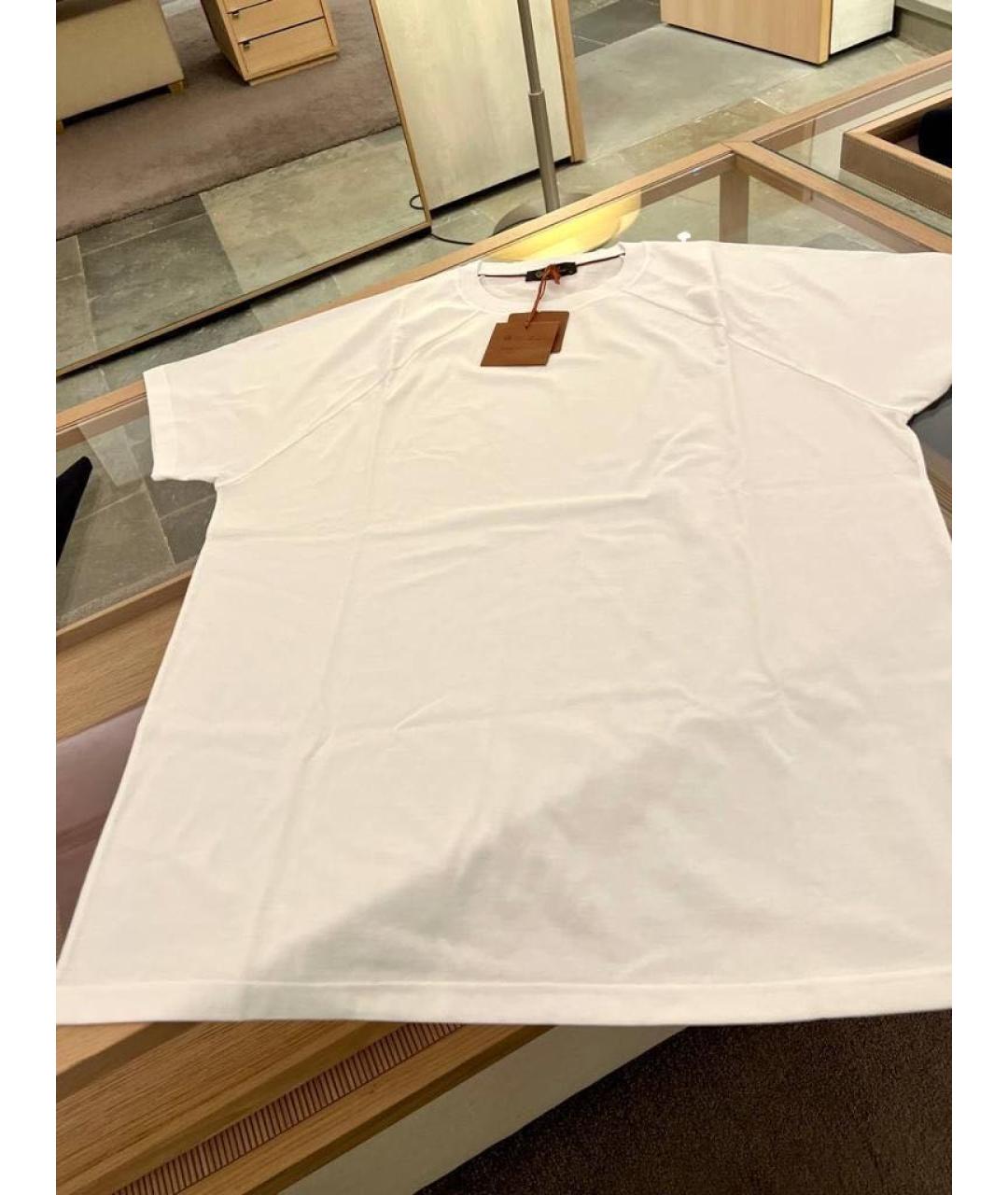 LORO PIANA Белая хлопковая футболка, фото 3