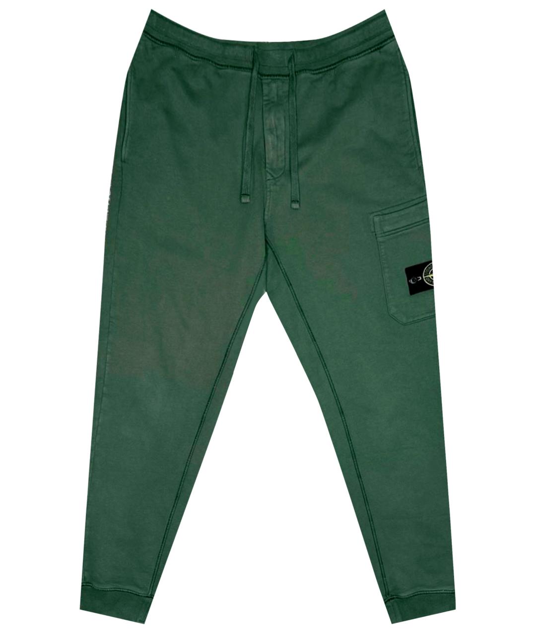 STONE ISLAND Зеленые повседневные брюки, фото 1