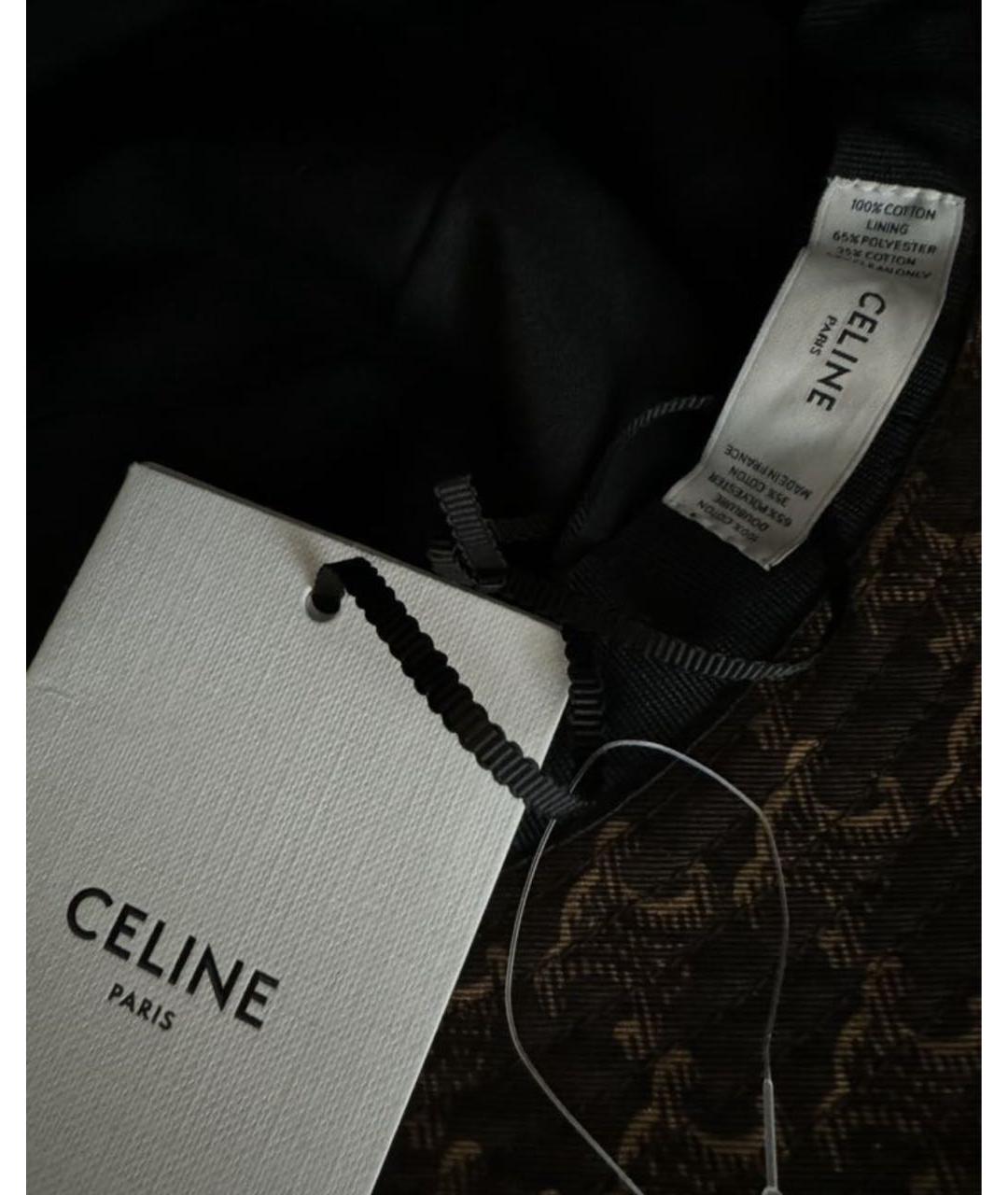 CELINE PRE-OWNED Коричневая хлопковая панама, фото 5