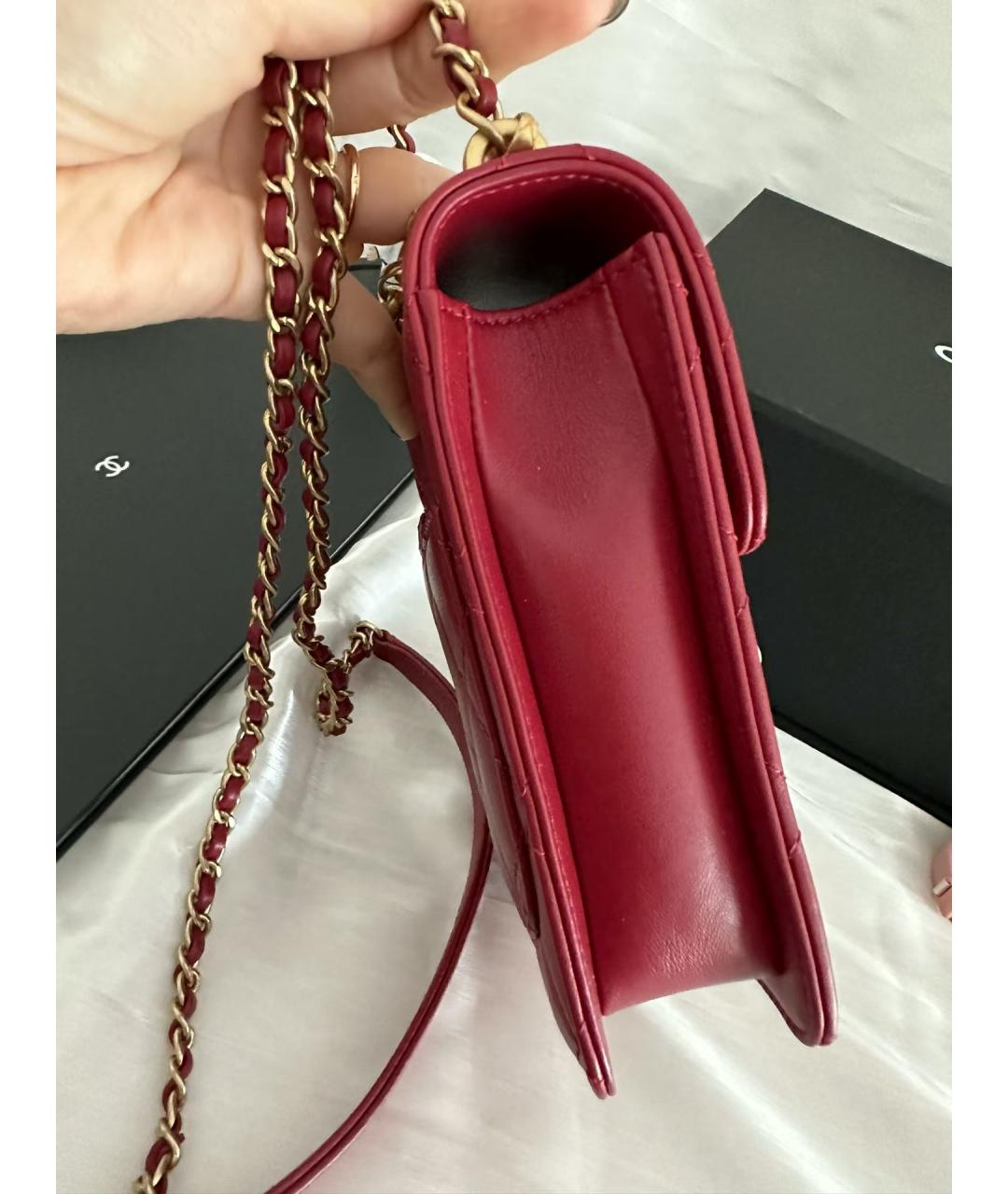 CHANEL PRE-OWNED Красная сумка тоут, фото 3
