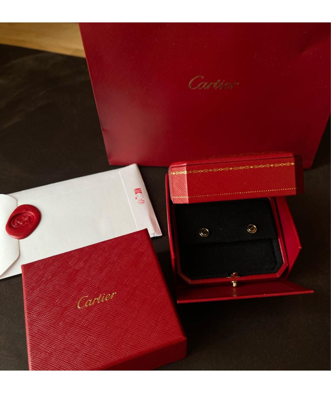 CARTIER Золотые серьги из желтого золота, фото 2