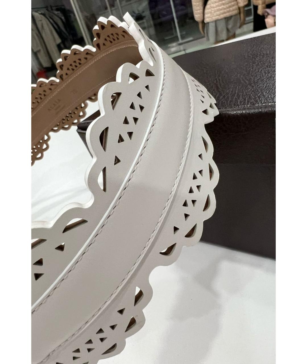 ALAIA Белый кожаный ремень, фото 2
