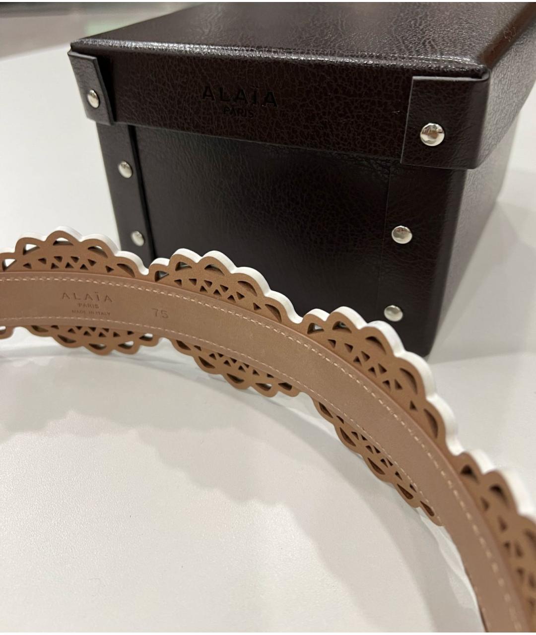 ALAIA Белый кожаный ремень, фото 3