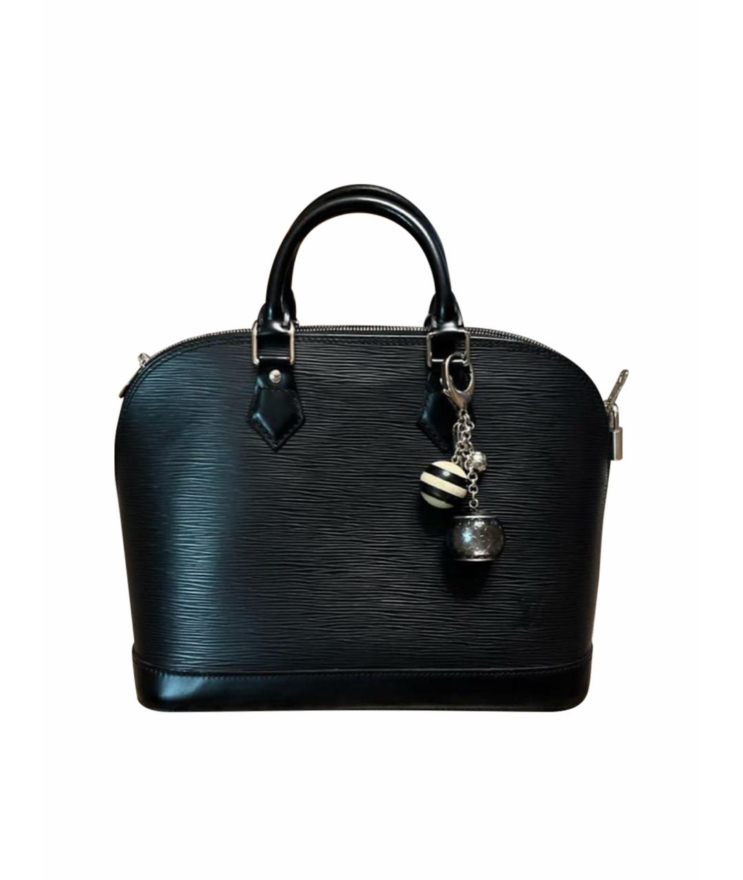 LOUIS VUITTON PRE-OWNED Черная кожаная сумка с короткими ручками, фото 1