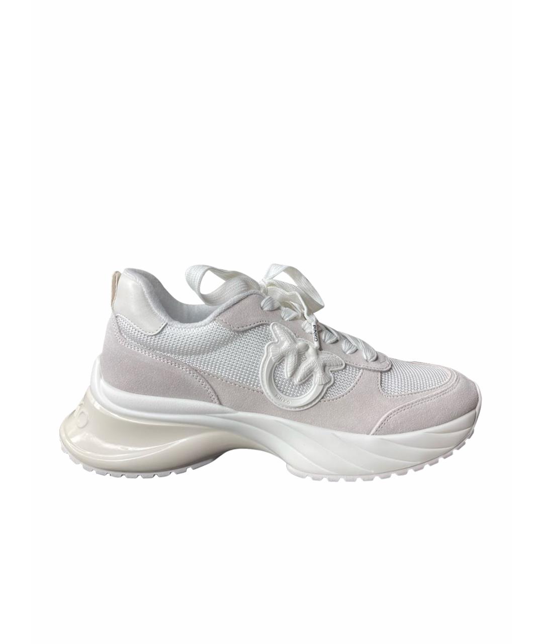 PINKO Белые замшевые кроссовки, фото 1