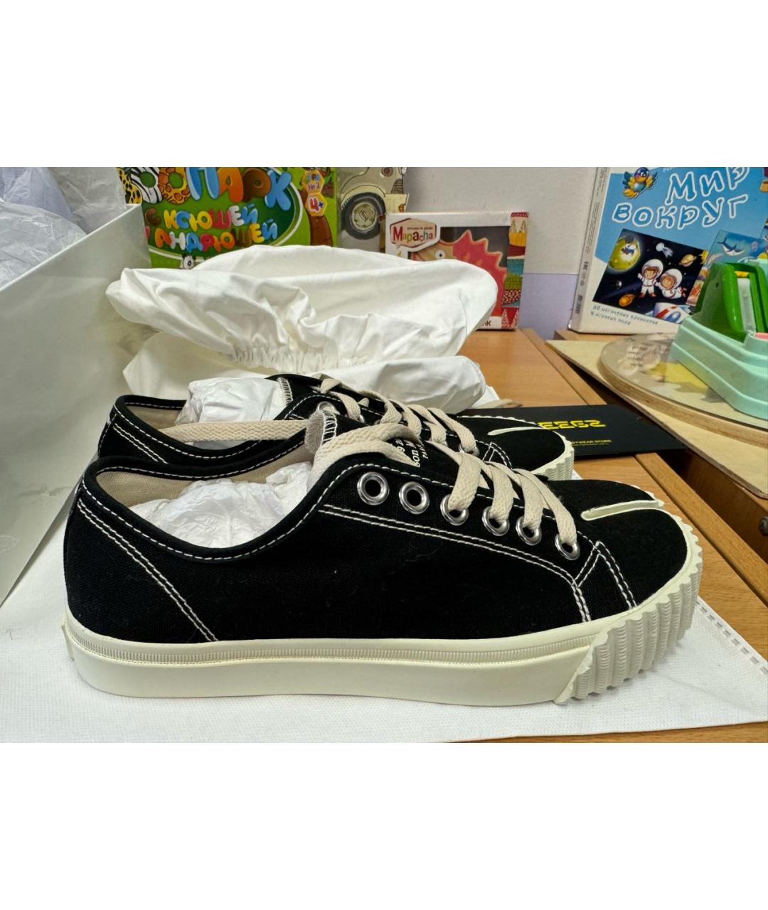 MAISON MARGIELA Черные текстильные кеды, фото 9