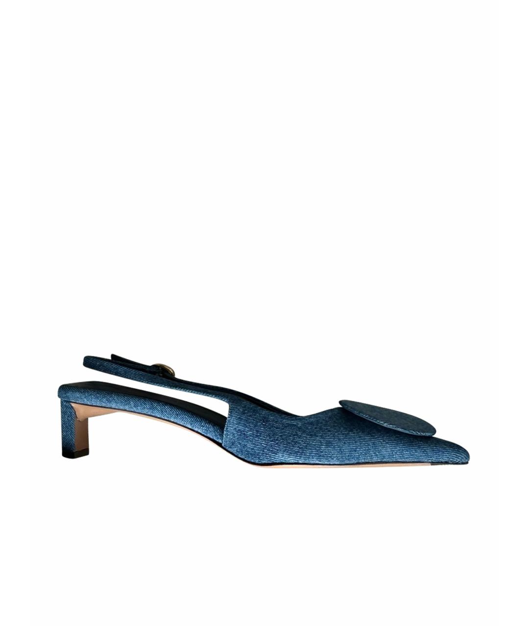 JACQUEMUS Синие текстильные туфли, фото 1