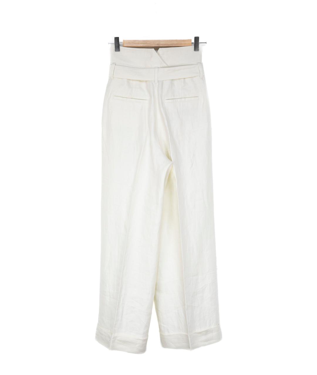 PESERICO Белые льняные брюки широкие, фото 2