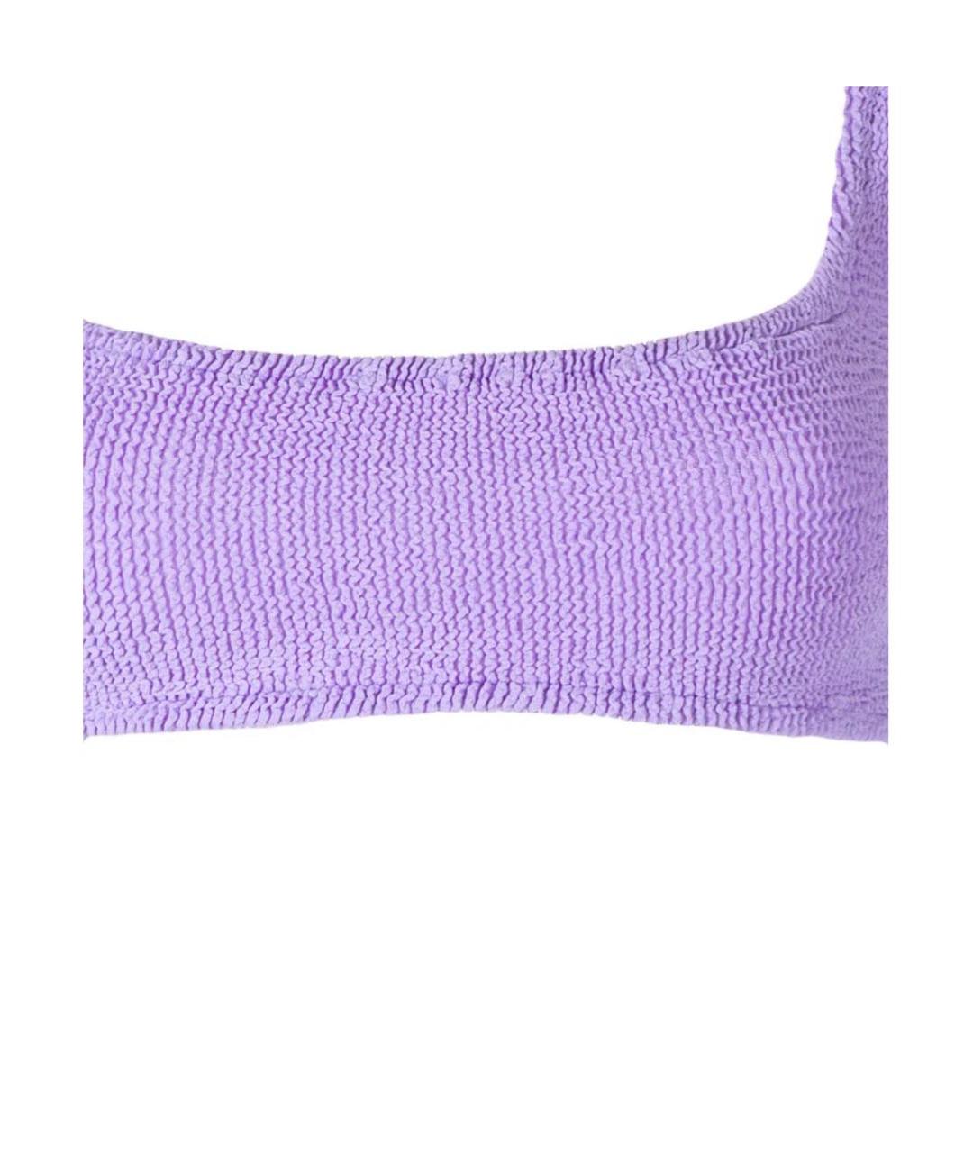 HUNZA G Фиолетовый полиамидовый купальник, фото 3