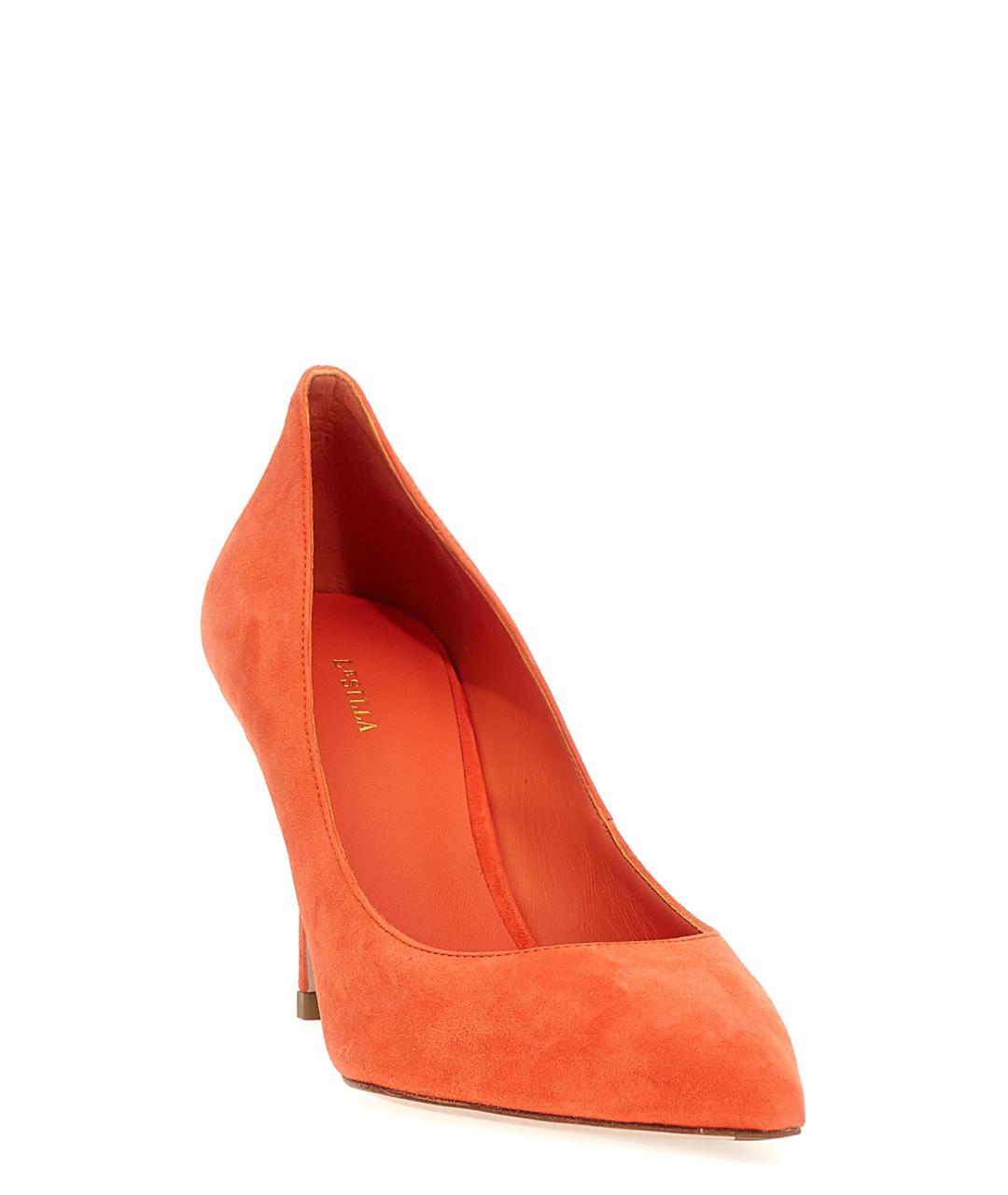 LE SILLA Оранжевое кожаные туфли, фото 2