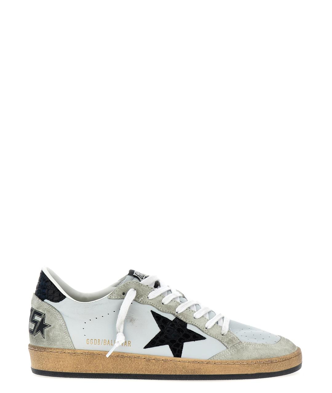 GOLDEN GOOSE DELUXE BRAND Серые кожаные низкие кроссовки / кеды, фото 1