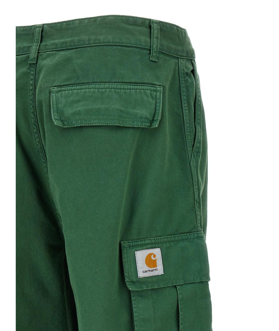 CARHARTT WIP Зеленые хлопковые повседневные брюки, фото 4