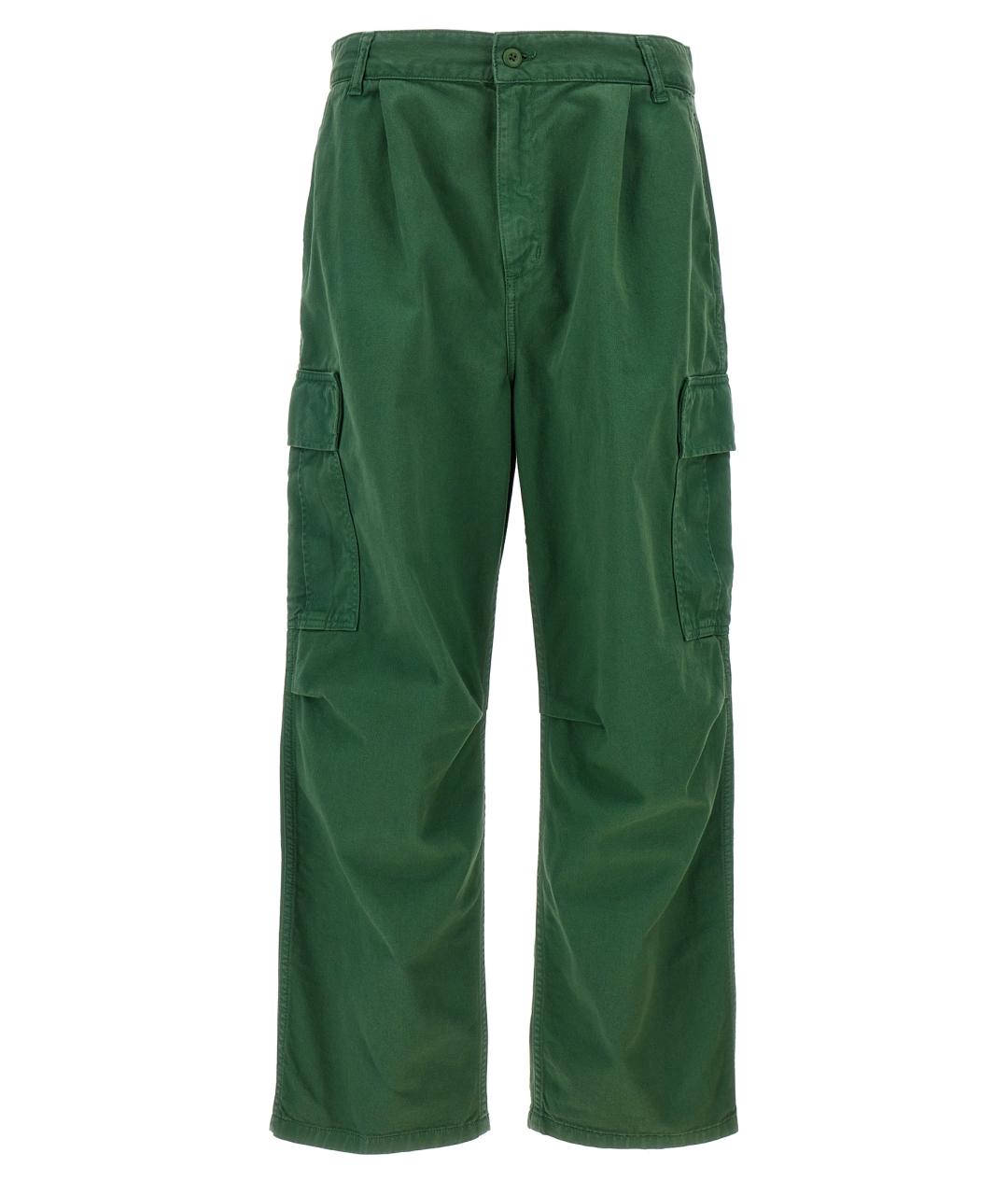 CARHARTT WIP Зеленые хлопковые повседневные брюки, фото 1