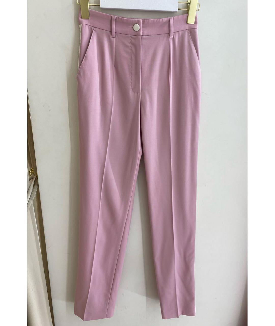 DOLCE&GABBANA Розовые прямые брюки, фото 8