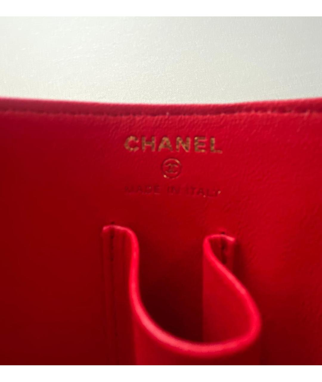 CHANEL PRE-OWNED Красная кожаная сумка через плечо, фото 7