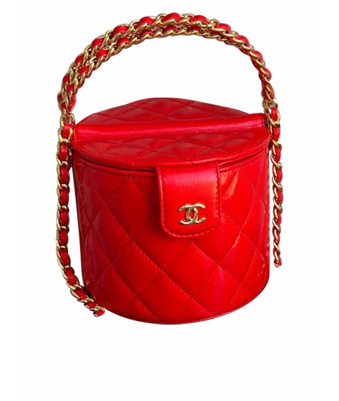 CHANEL PRE-OWNED Красная кожаная сумка через плечо, фото 1
