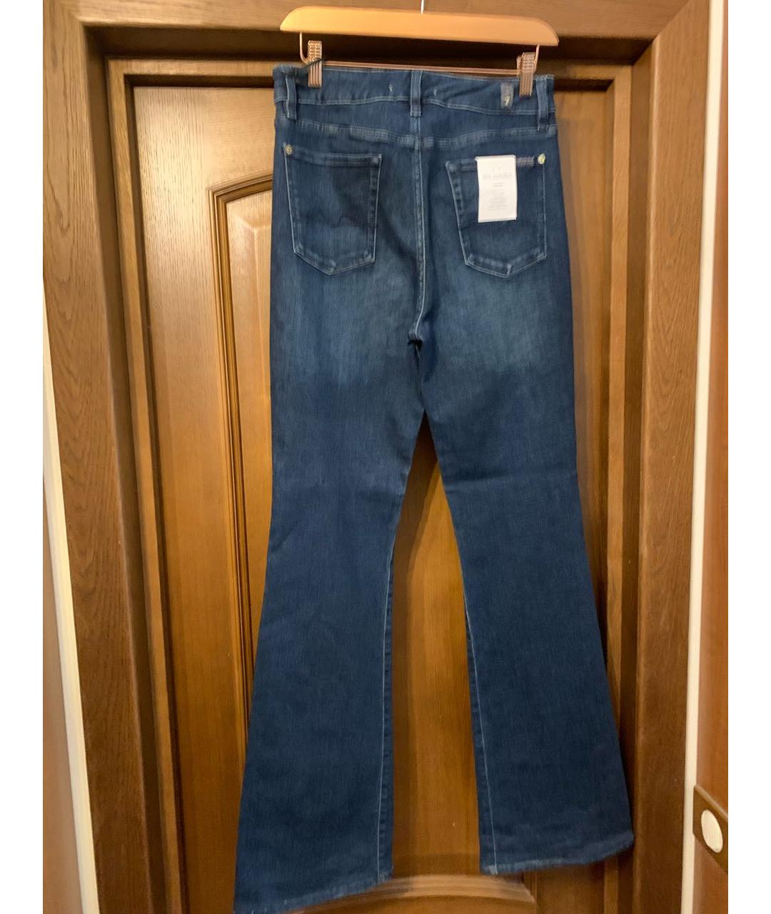 7 FOR ALL MANKIND Темно-синие хлопко-эластановые джинсы клеш, фото 2