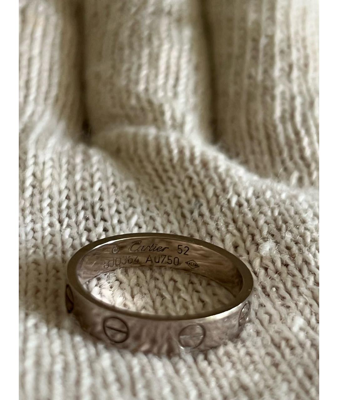 CARTIER Антрацитовое кольцо из белого золота, фото 7