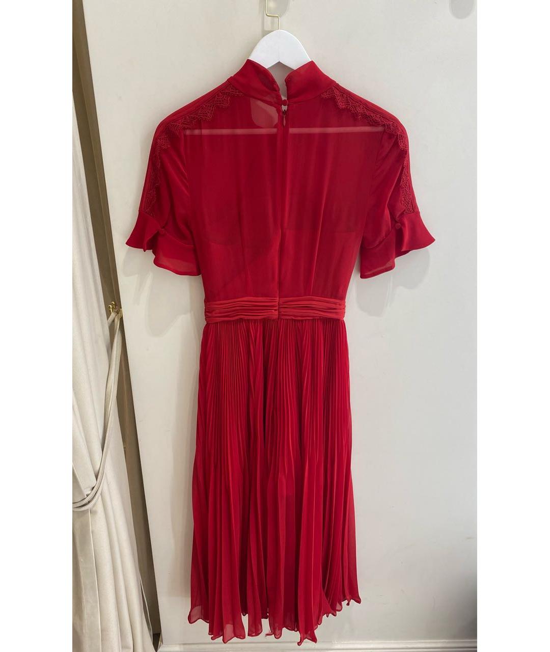 SELF-PORTRAIT Бордовое полиэстеровое вечернее платье, фото 2
