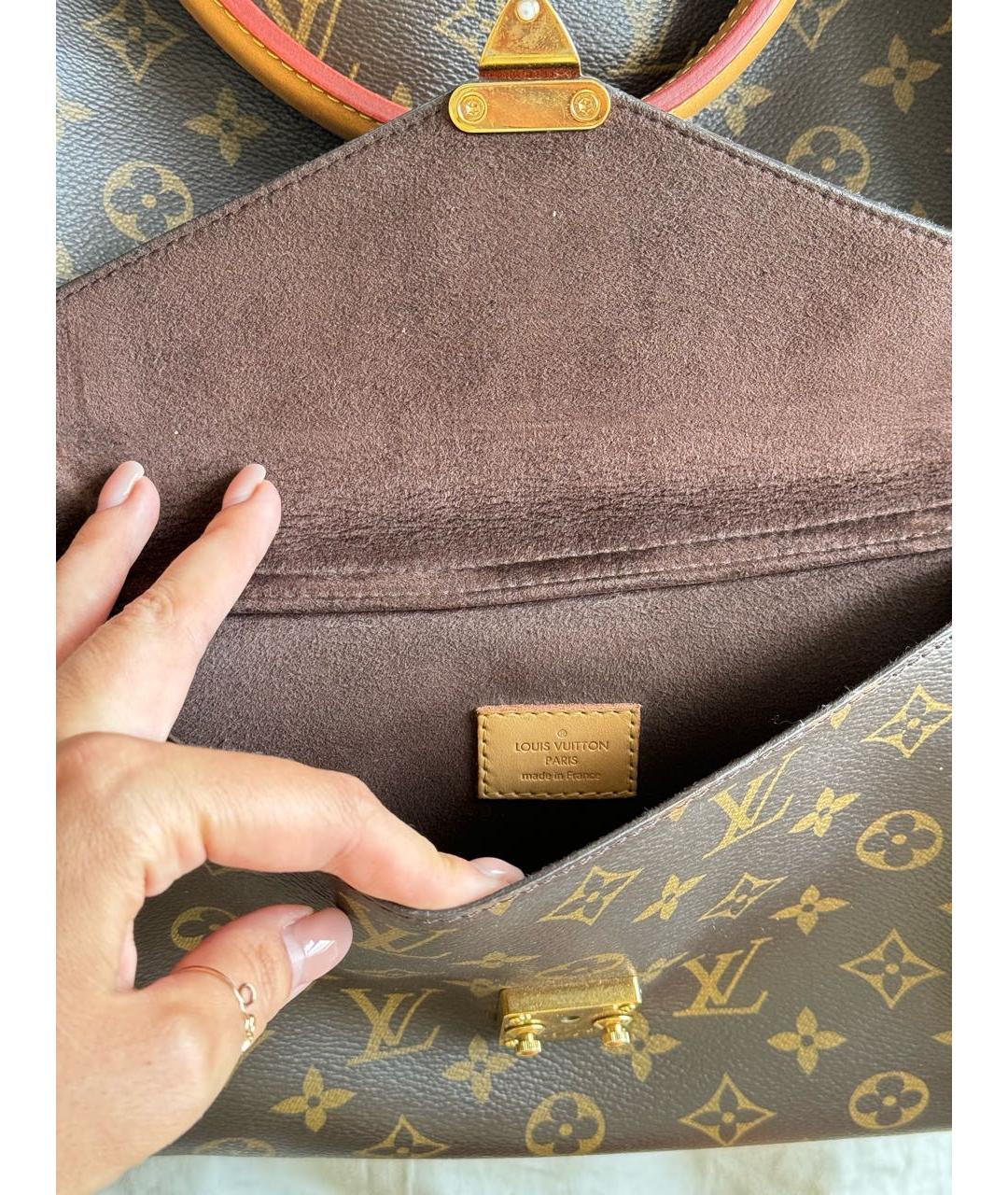 LOUIS VUITTON PRE-OWNED Коричневая сумка тоут, фото 4