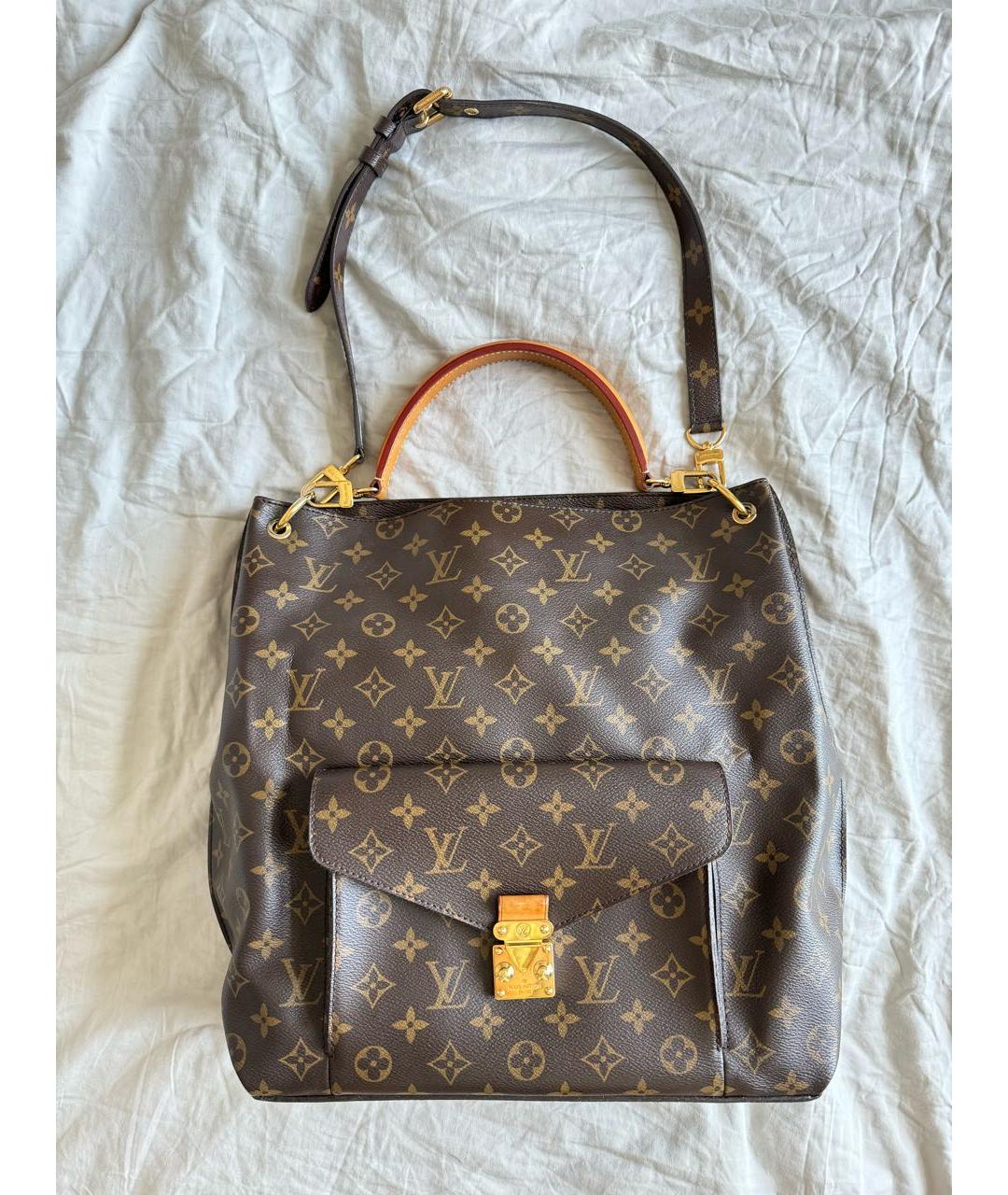 LOUIS VUITTON PRE-OWNED Коричневая сумка тоут, фото 9