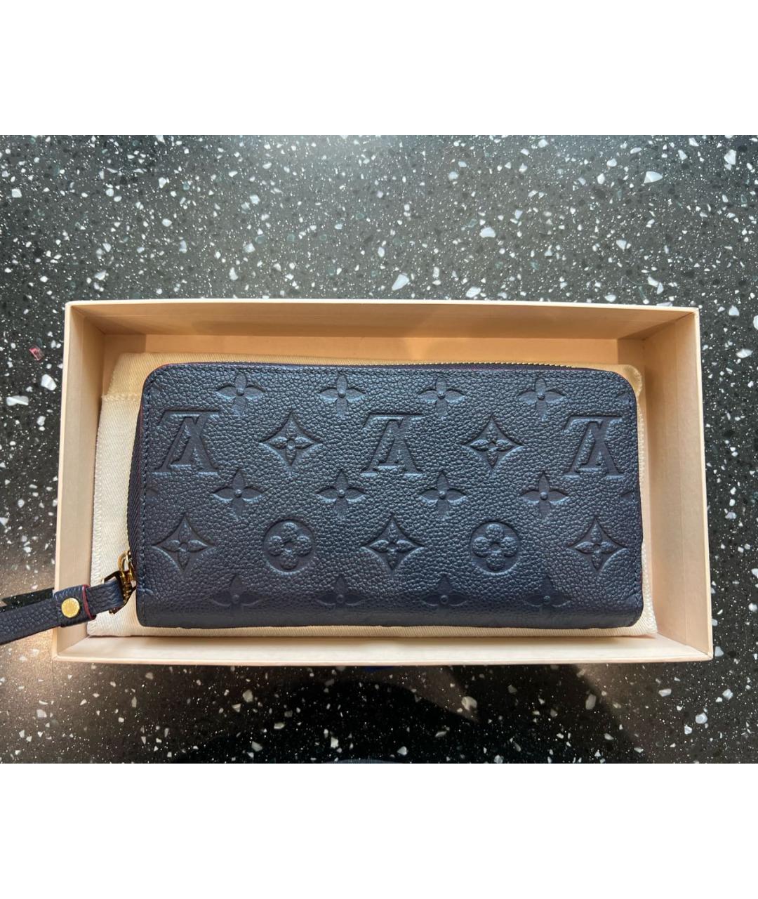 LOUIS VUITTON PRE-OWNED Темно-синий кожаный кошелек, фото 9