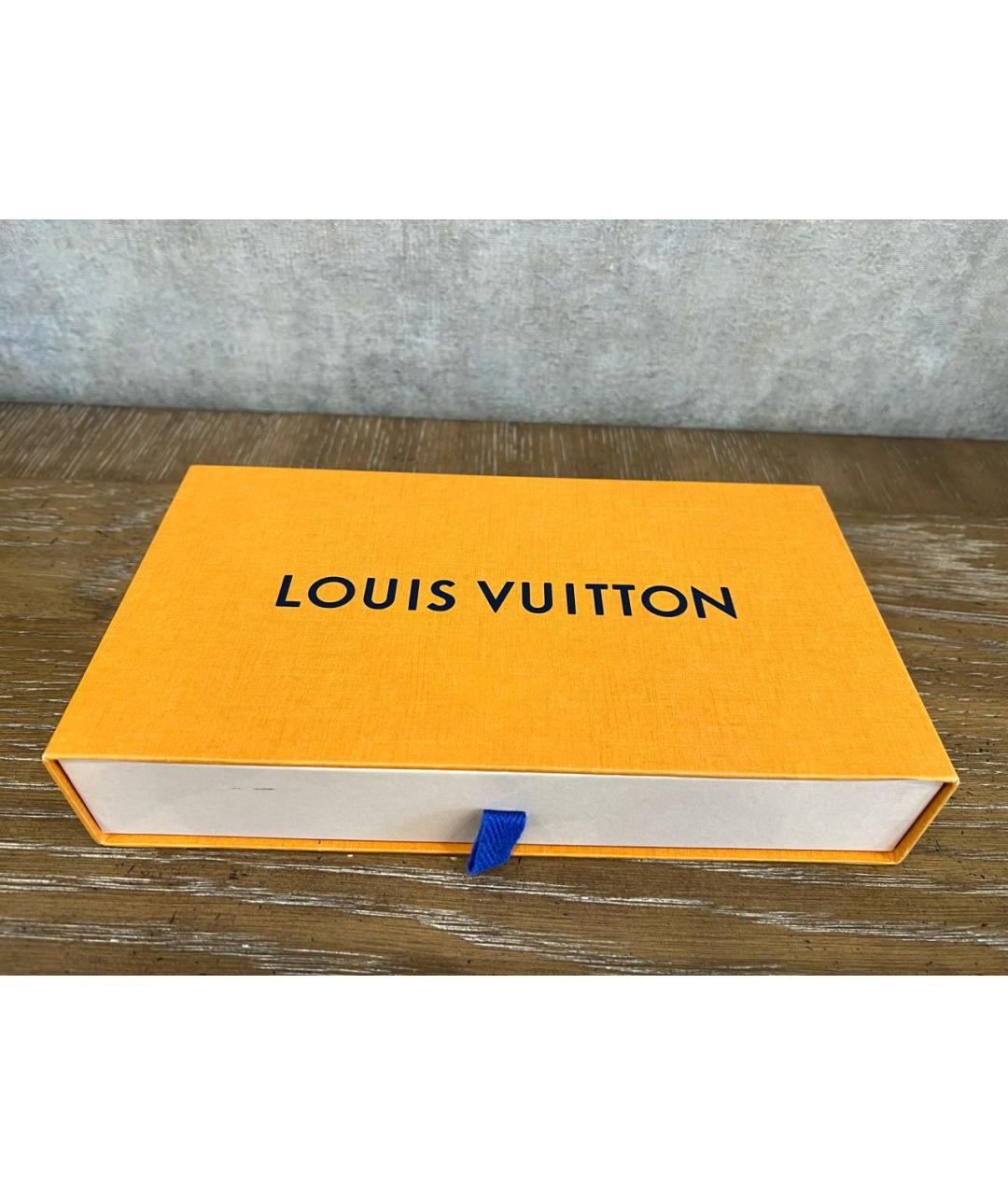 LOUIS VUITTON PRE-OWNED Темно-синий кожаный кошелек, фото 7