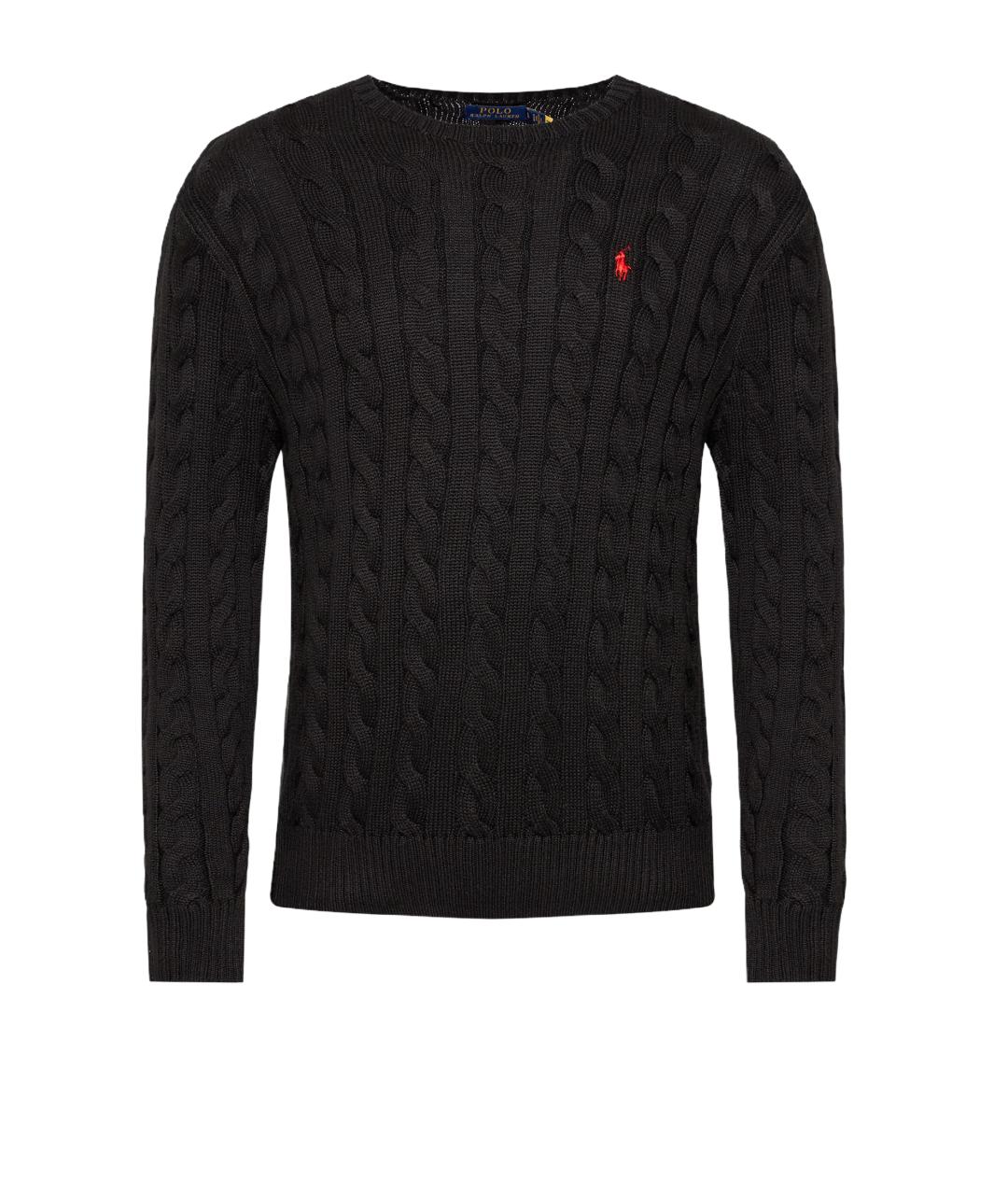 POLO RALPH LAUREN Черный хлопковый джемпер / свитер, фото 1