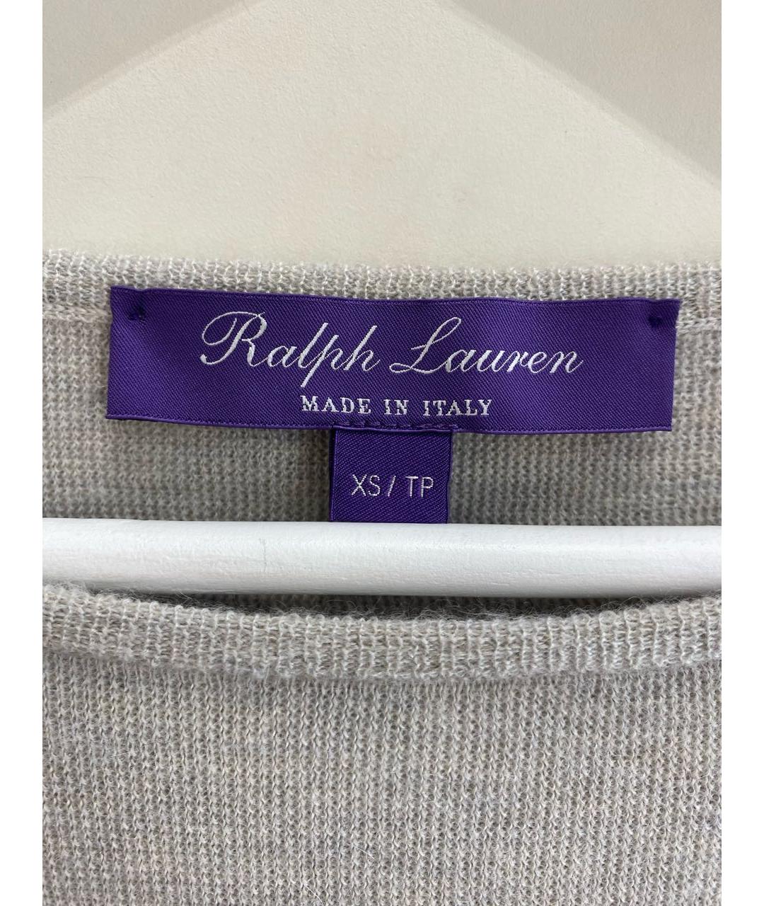 RALPH LAUREN Серый кашемировый джемпер / свитер, фото 3