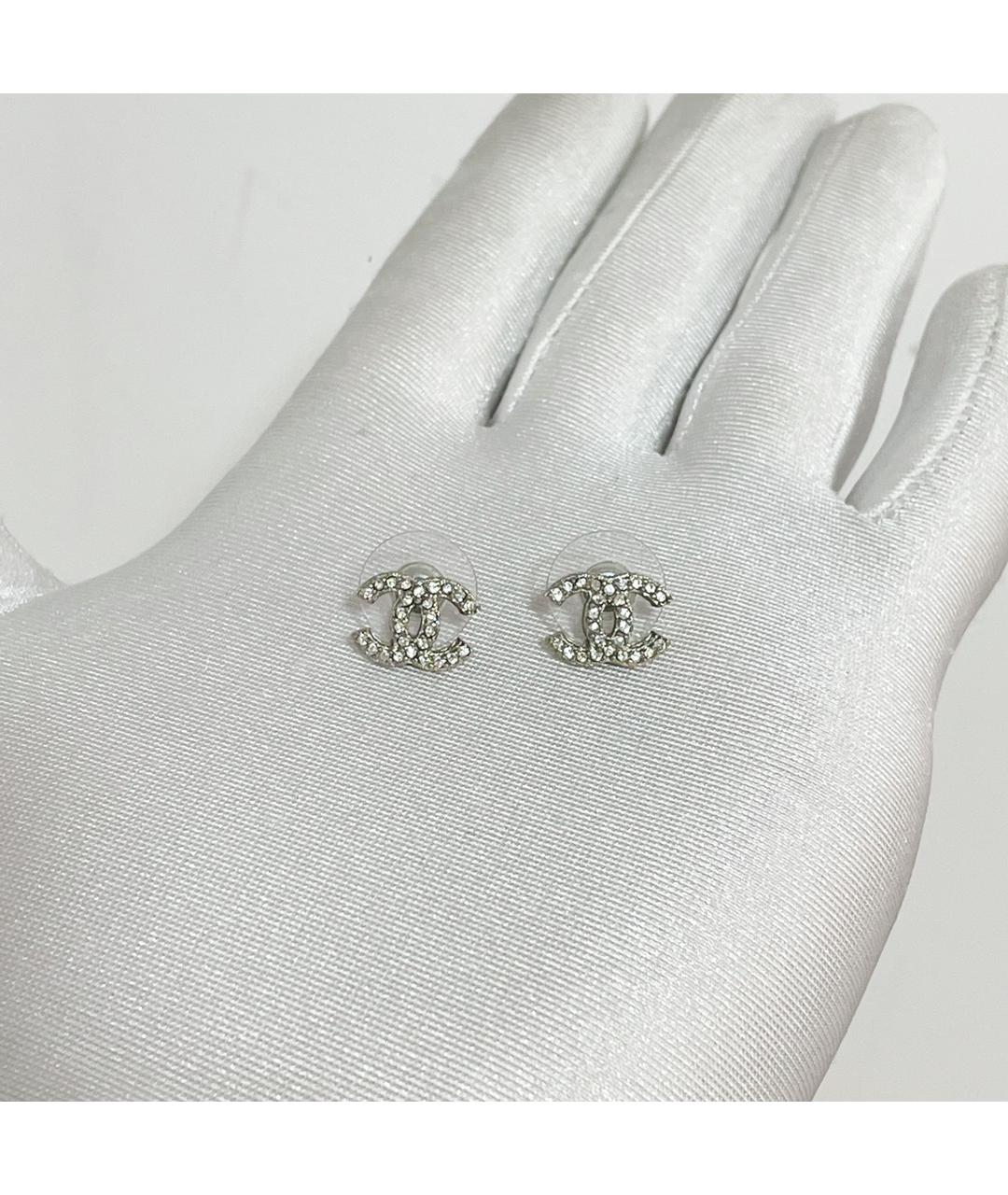 CHANEL Белые серьги, фото 5